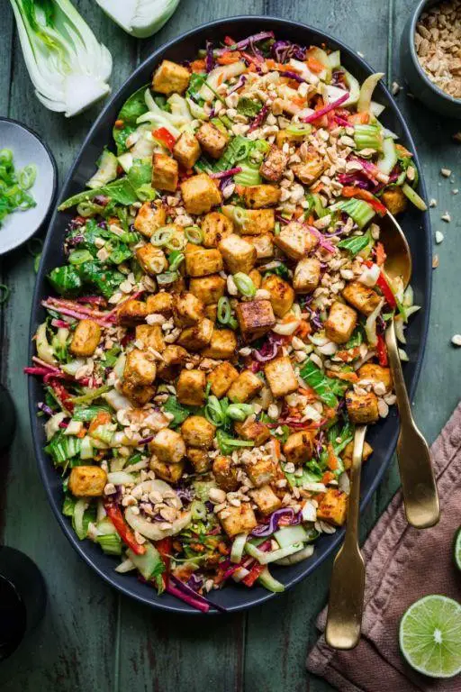 Thai Tofu Salad with Peanut Dressing