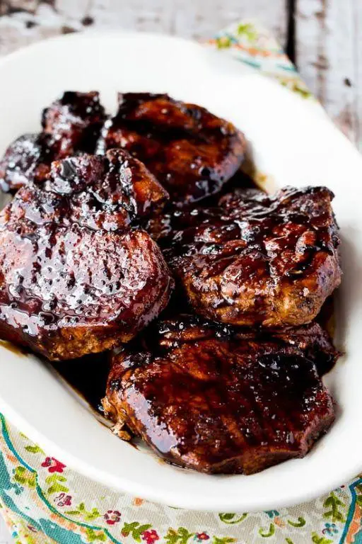 Thin Pork Chops with Balsamic Reduction