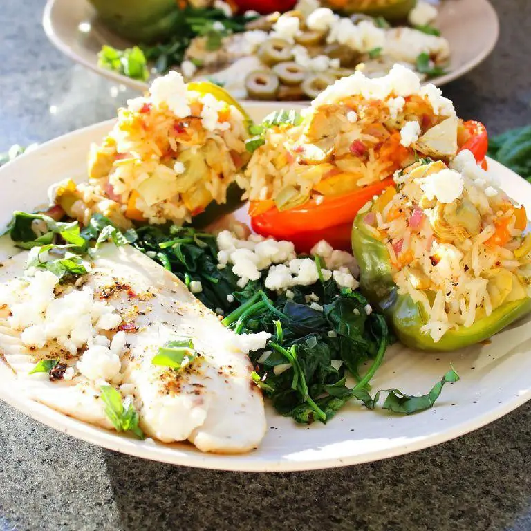 Tilapia and Rice Stuffed Peppers