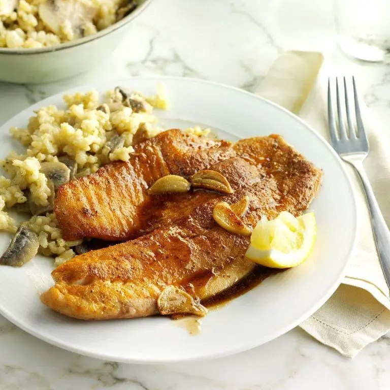Tilapia with Mushroom Risotto