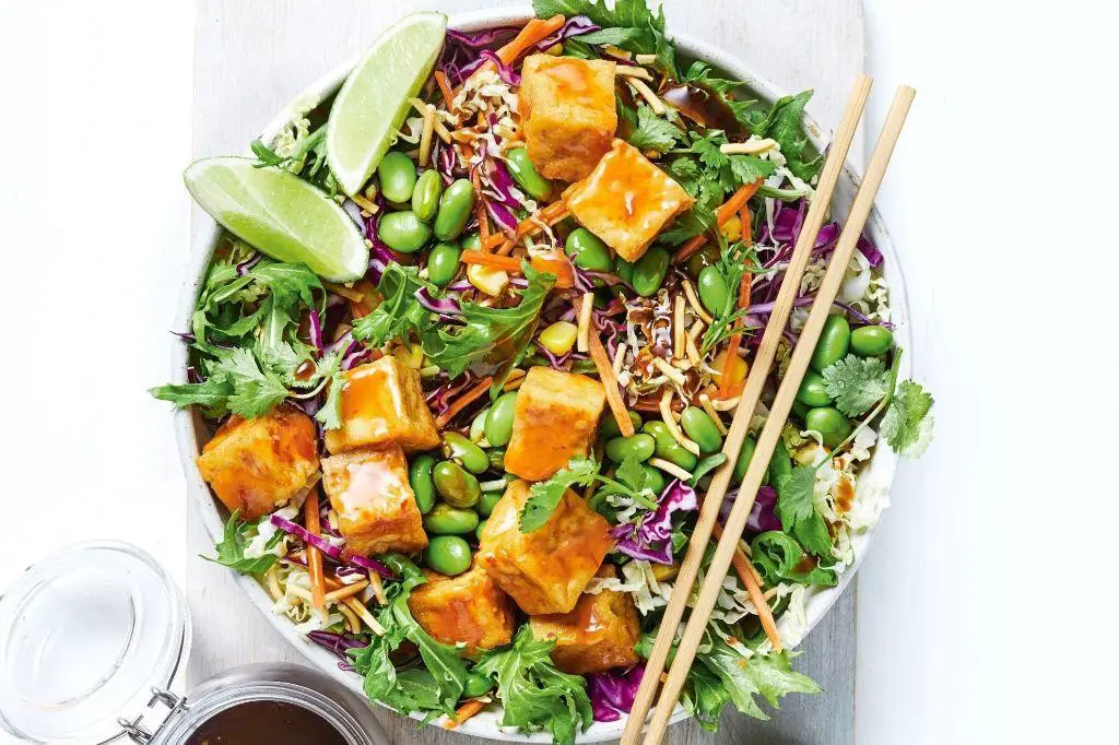 Tofu and Edamame Salad