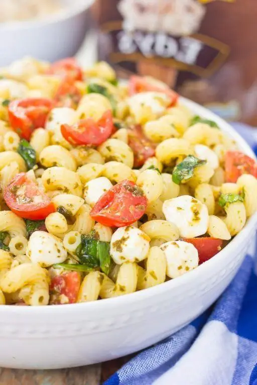 Tomato Basil Cavatappi with Fresh Mozzarella