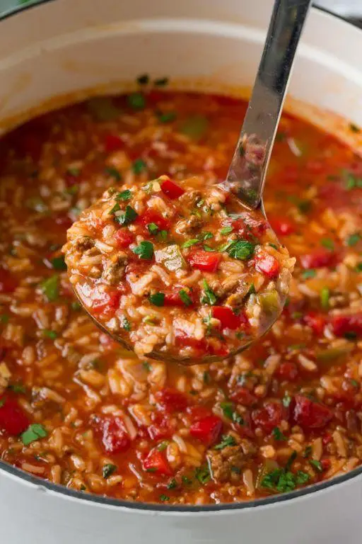Tomato Basil Stuffed Pepper Soup