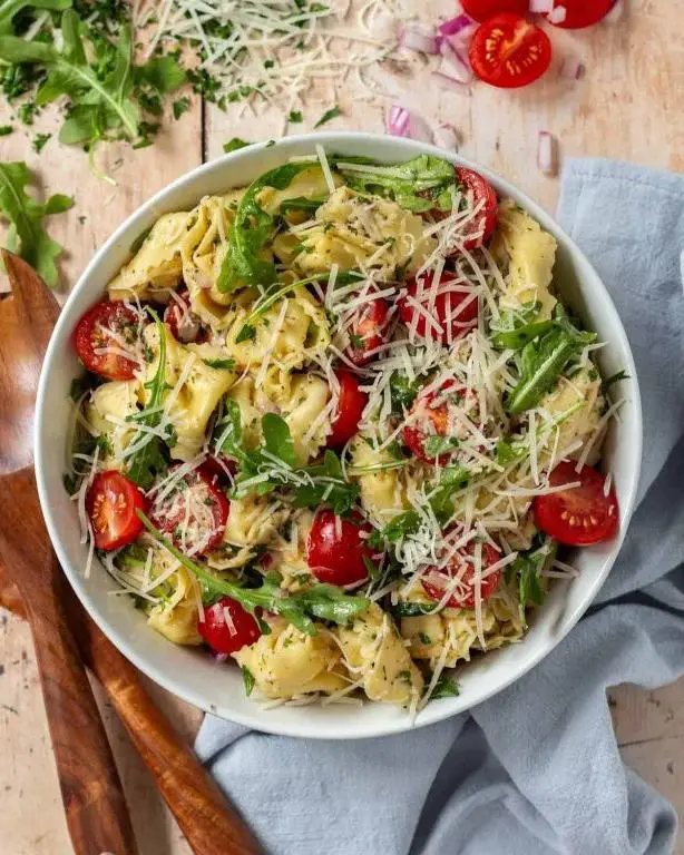 Tortellini Salad with Arugula and Parmesan