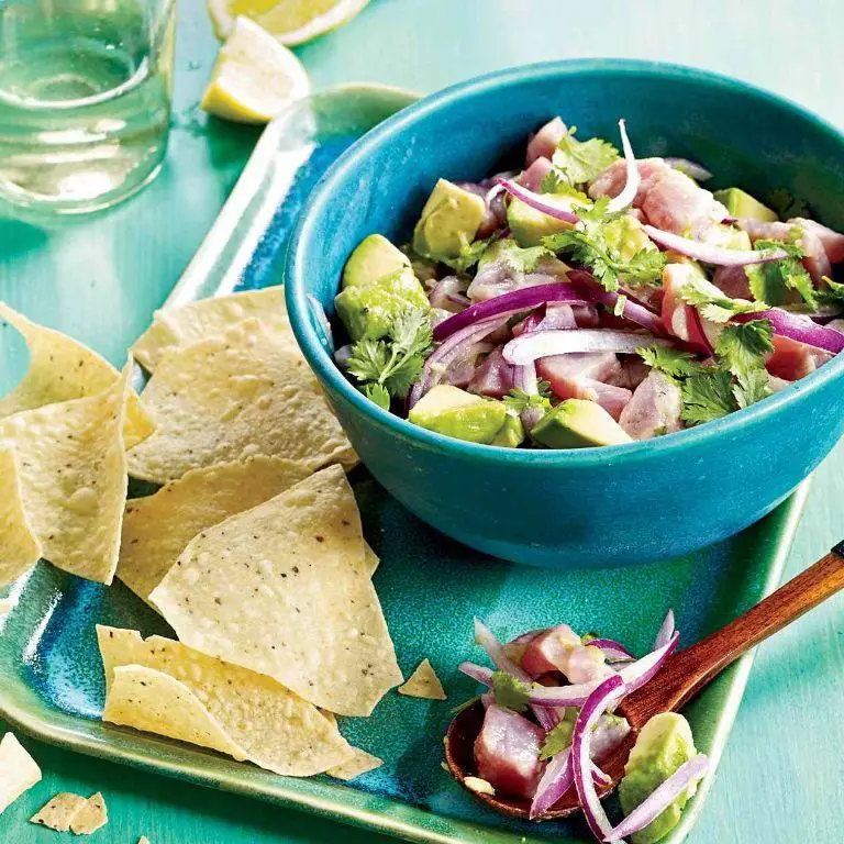 Tuna Ceviche with Lime and Cilantro