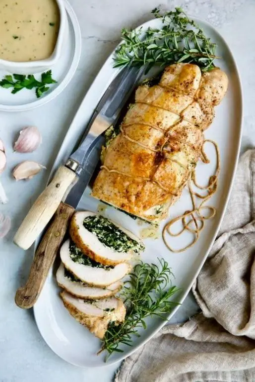Turkey Breast Stuffed with Spinach and Feta