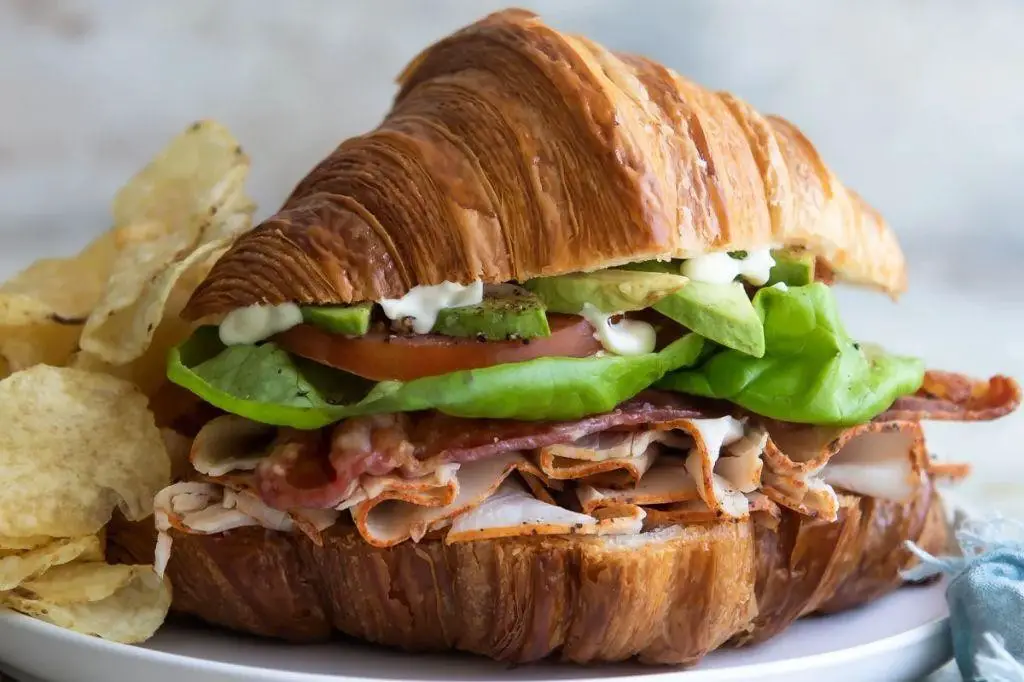Turkey and Avocado Croissant Sandwich