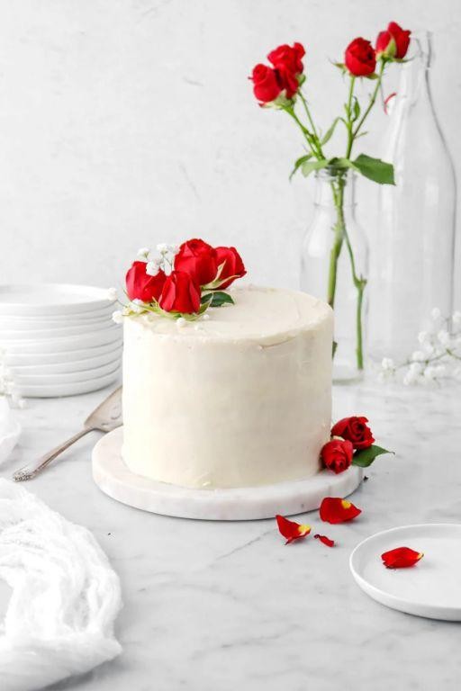 Vanilla Rose Petal Cake
