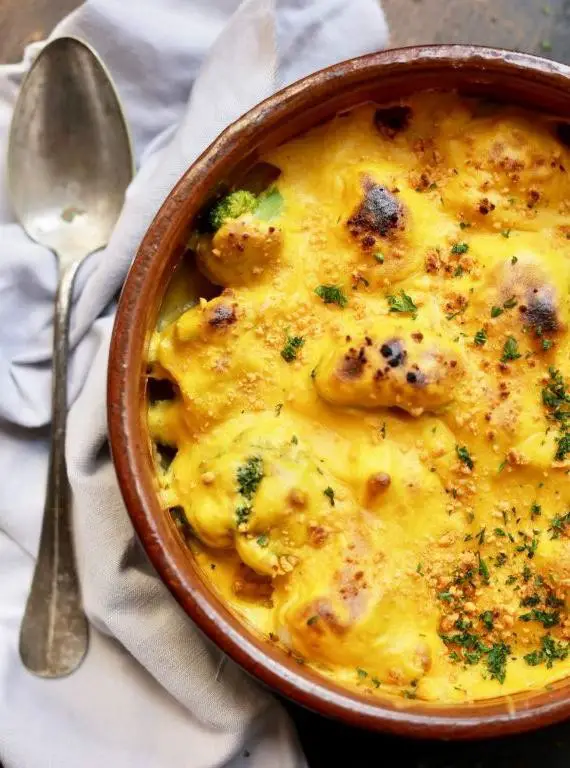 Vegan Cauliflower and Broccoli Bake