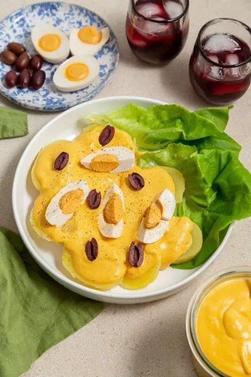 Vegan Papa a la Huancaina with Cashew Cheese