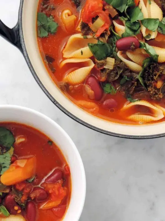Vegetable Loaded Conchiglie Soup