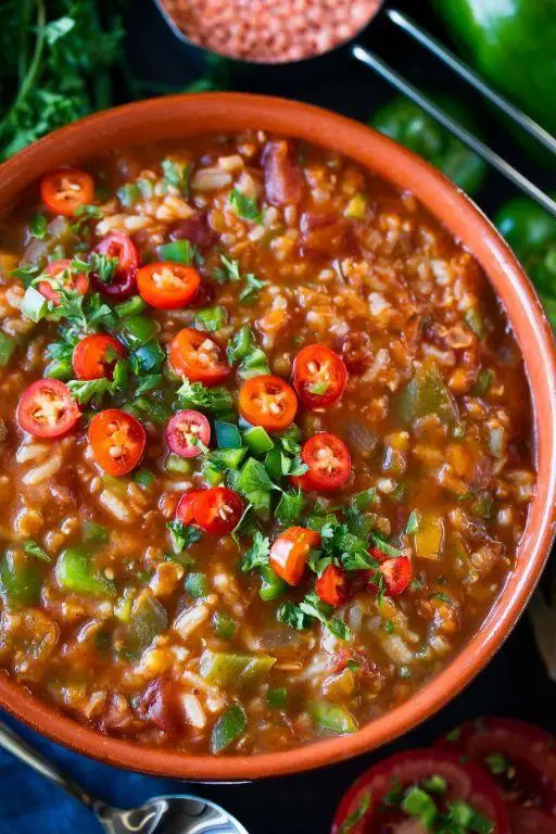 Vegetarian Stuffed Pepper Soup