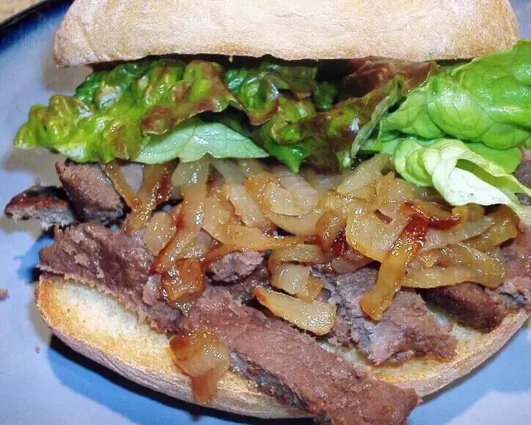 Venison Steak Sandwich with Caramelized Onions