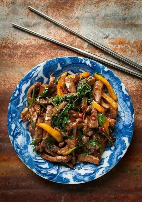 Venison Steak Stir-Fry with Asian Vegetables