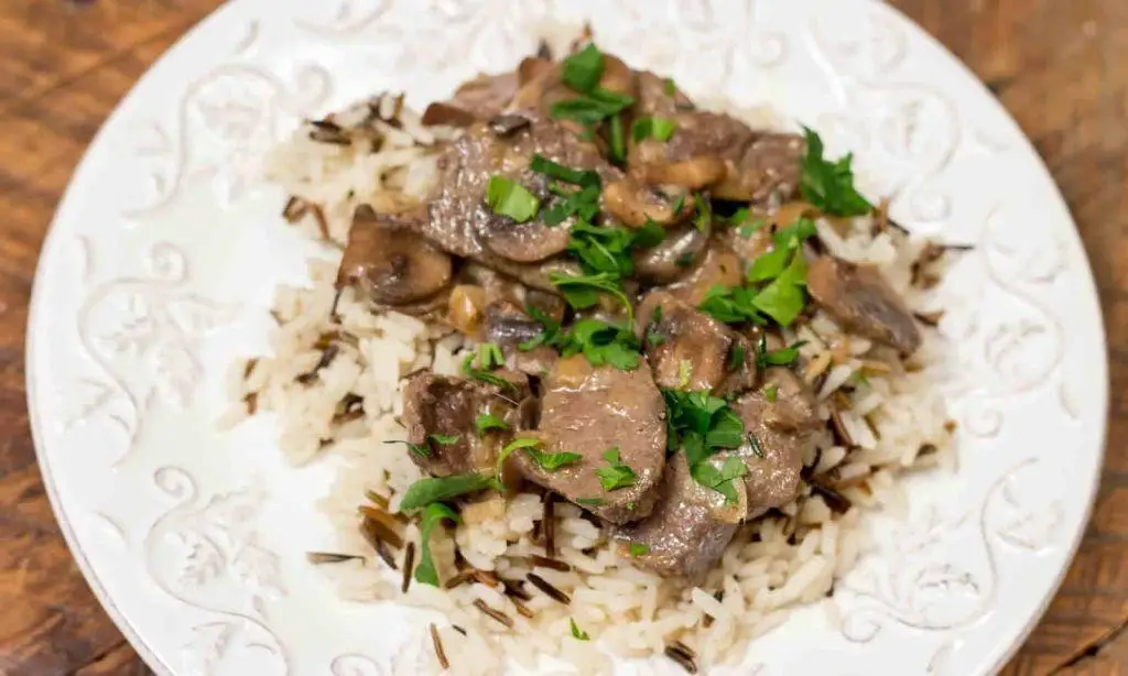Venison Steak and Wild Rice Pilaf