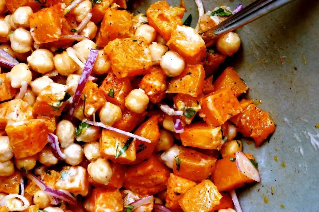 Warm Butternut Squash and Chickpea Salad