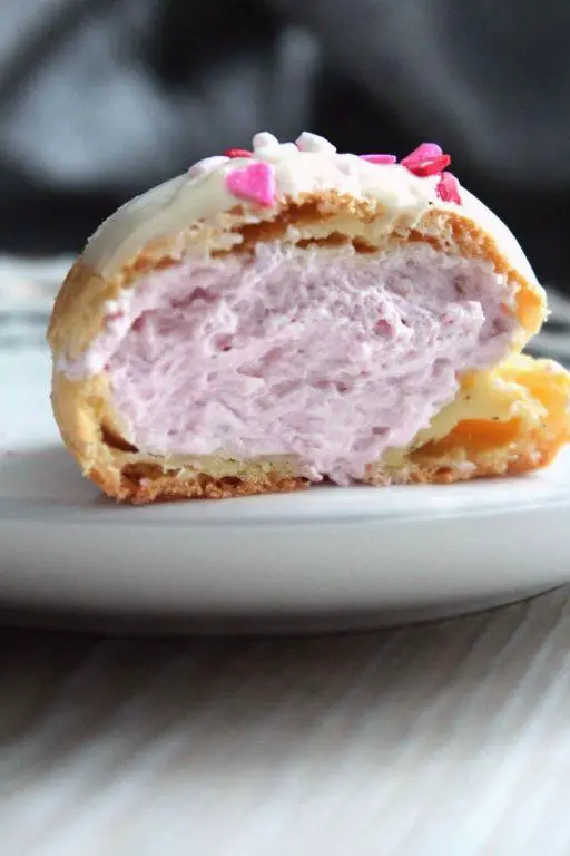White Chocolate Raspberry Cream Puffs