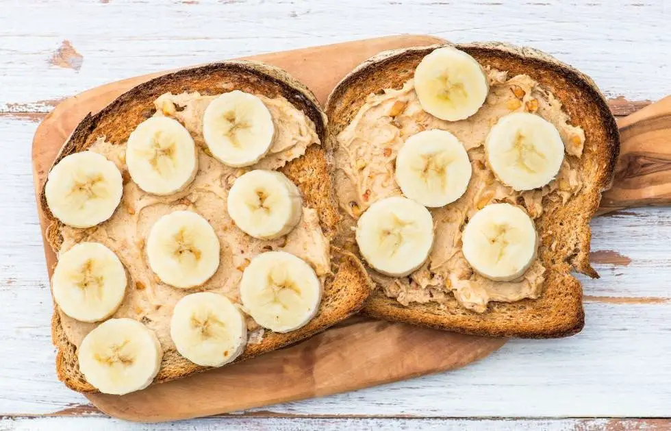 Whole Wheat Toast with Peanut Butter and Banana