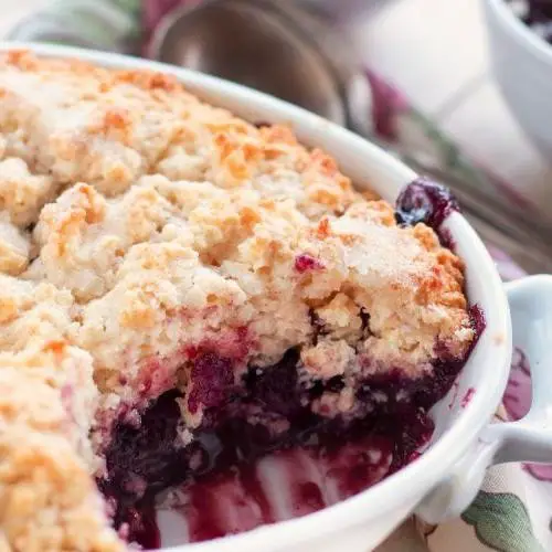 Wild Black Cherry Cobbler