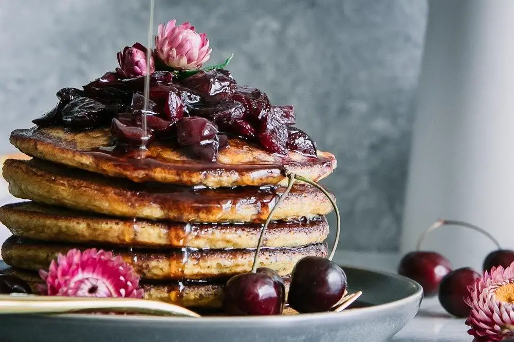 Wild Black Cherry Pancakes