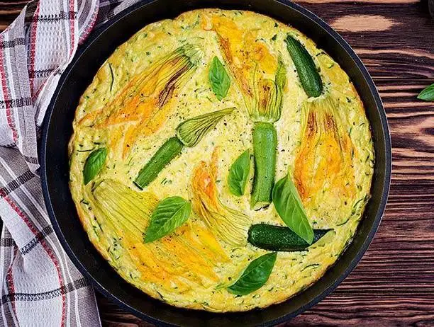 Zucchini Flower Omelette