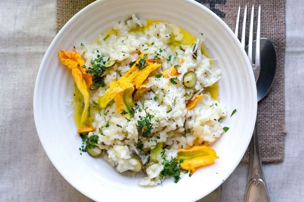 Zucchini Flower Risotto