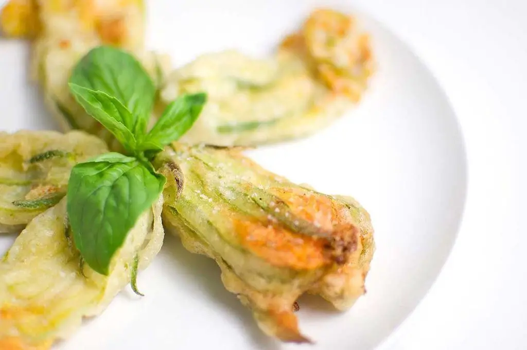 Zucchini Flower and Mozzarella Panini