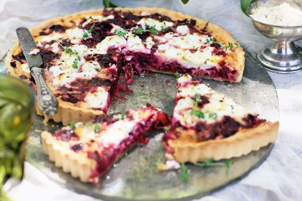 Beetroot and Goat Cheese Tart