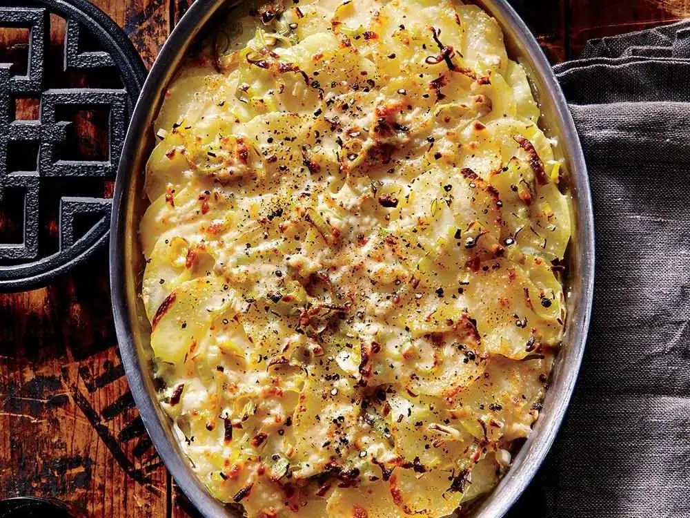 Leek and Potato Gratin