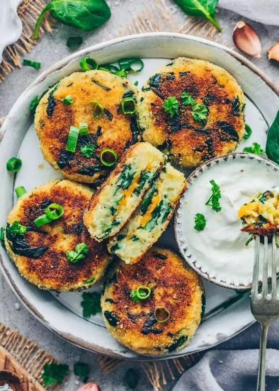 Spinach and Cheese Potato Cakes